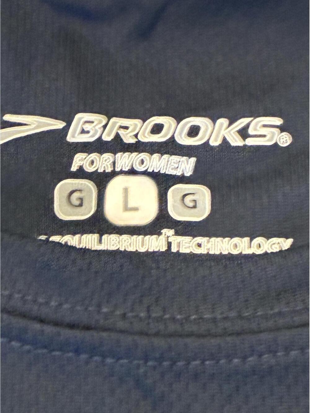 Brand New Women's Brooks Podium SS Shirt Navy Shirt Large - Picture 5 of 5
